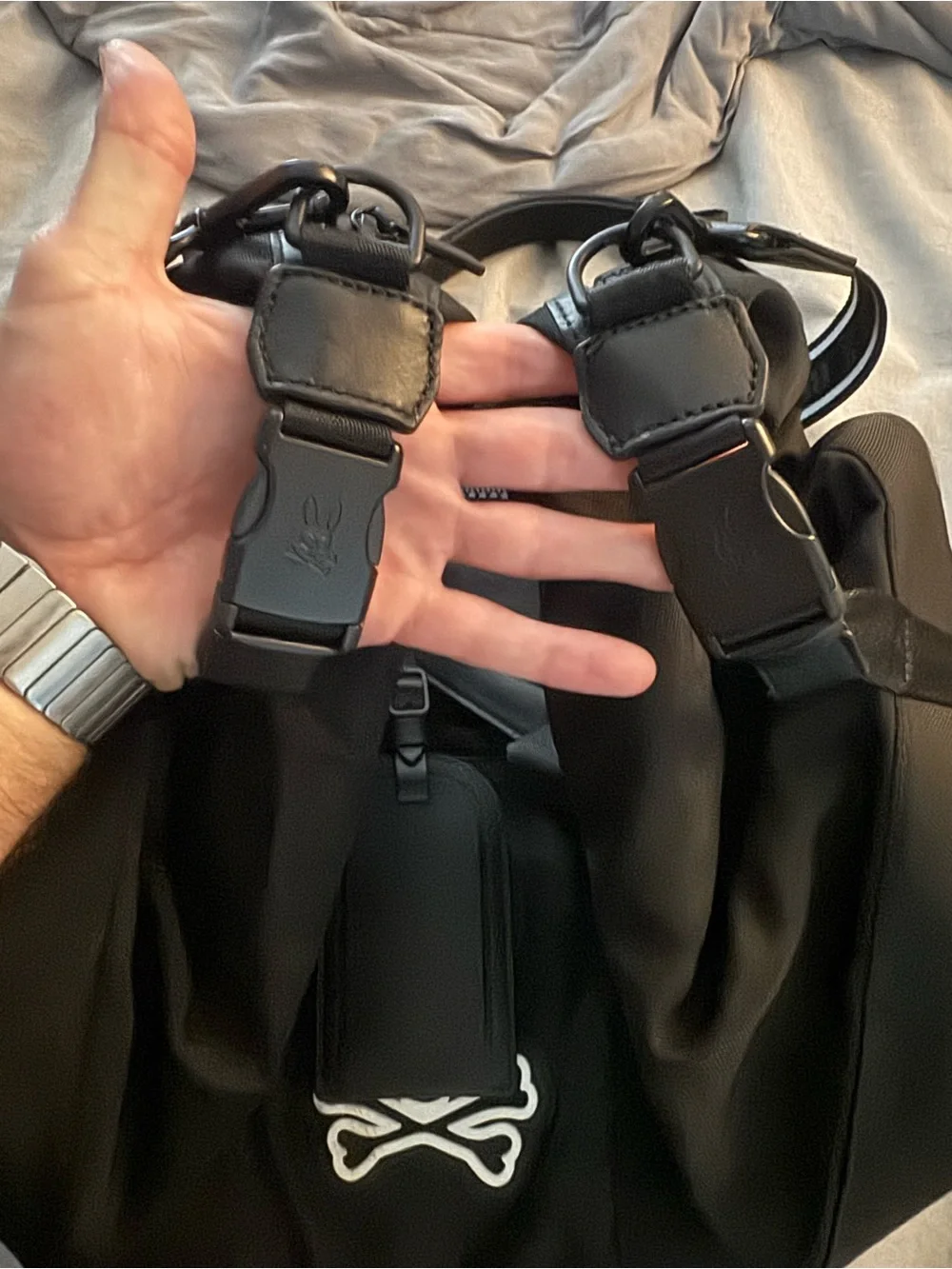Psycho Bunny Black Weekender Duffel Bag. NWOT . Can’t find the tag for it.